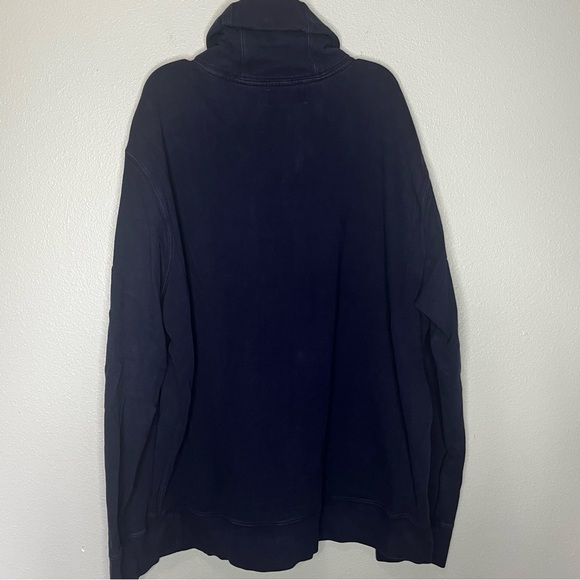 Polo Ralph Lauren Vintage Crewneck Pullover Shawl Collar Sweatshirt XXL Navy Men - Picture 10 of 10